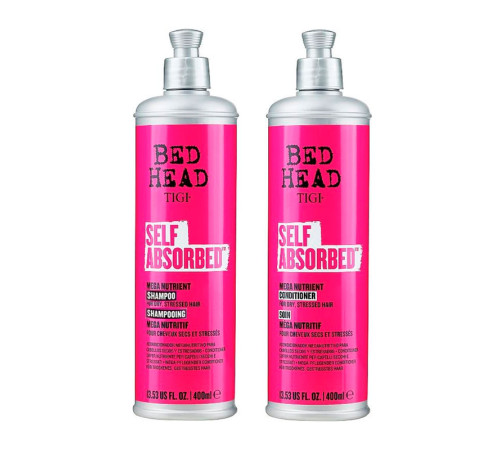 Набір Tigi Bed Head Self Absorbed Mega Nutrient DUO живильний шампунь і кондиціонер для сухого та ламкого волосся, 2х400 мл