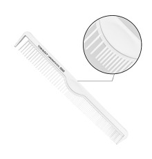Гребінець для стрижки волосся Toni & Guy Carbon Antistatic Comb комбінований антистатичний білий карбоновий (06900)