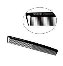 Гребінець для стрижки волосся Toni & Guy Carbon Antistatic Comb комбінований антистатичний карбоновий (06925)