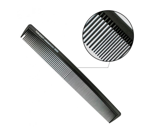 Гребінець для стрижки волосся Toni & Guy Carbon Antistatic Comb комбінований антистатичний карбоновий чорний (06500)