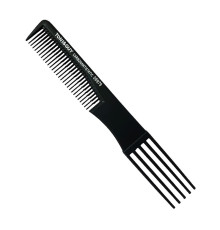 Перукарський гребінь-виделка Toni&Guy Carbon Antistatic 06979 для начосу та укладання волосся 19 см 