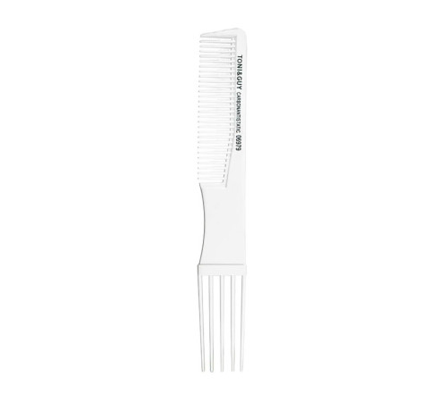 Перукарський гребінь-виделка Toni&Guy Carbon Antistatic 06979 для начосу та укладання волосся 19 см 
