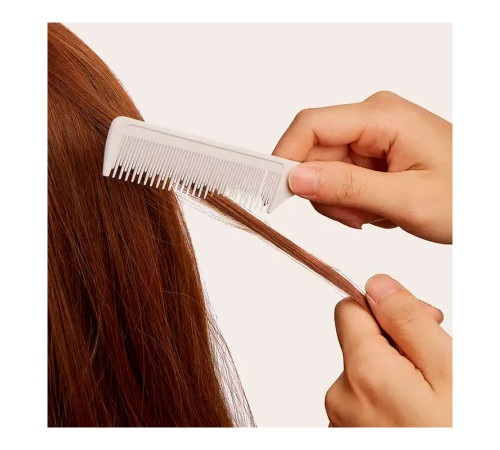 Гребінець Toni&Guy Carbon 8612 Antistatic для начосу з ручкою карбоновий антистатичний 23,5 см білий