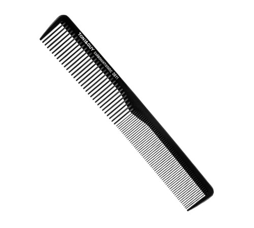 Комбинированный гребень-планка Toni&Guy Carbon Antistatic 0811 для стрижки черный 180 мм