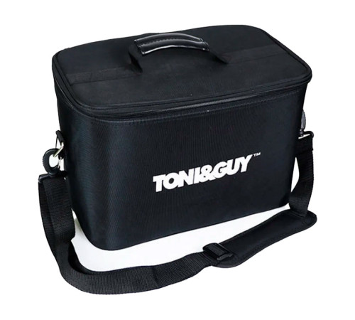 Сумка-чемодан TONI&GUY для мастера маникюра, парикмахера, визажиста тканевая черная размер L 40х28х23 см