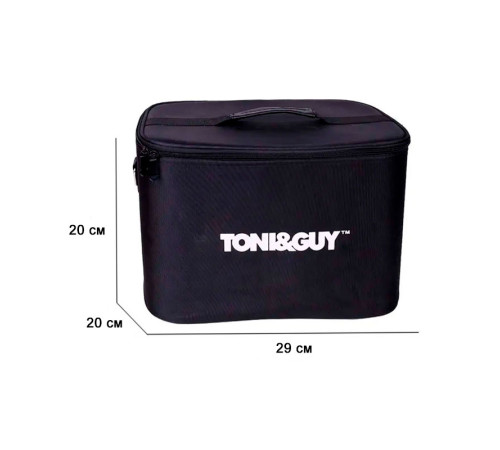 Сумка-чемодан TONI&GUY для мастера маникюра, парикмахера, визажиста тканевая черная размер S 29х20х20 см