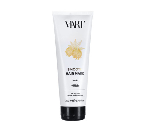 Відновлююча маска VIART Hair Mask with Castor Oil для зволоження і живлення сухого волосся, 200 мл