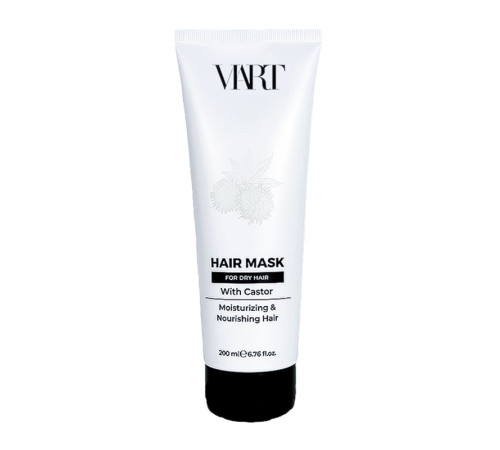 Відновлююча маска VIART Hair Mask with Castor Oil для зволоження і живлення сухого волосся, 200 мл