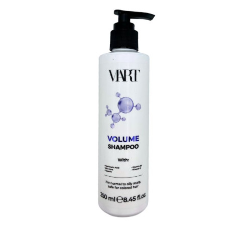 Шампунь VIART Shampoo with Hyaluronic Acid для відновлення та об'єму тонкого волосся, 250 мл