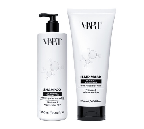 Набір VIART DUO with Hyaluronic Acid шампунь і маска для відновлення та об'єму тонкого волосся, 250+200 мл