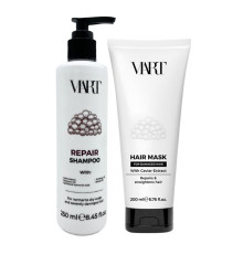 Набір VIART DUO with Caviar Extract шампунь і маска для відновлення і розгладжування волосся, 250+200 мл