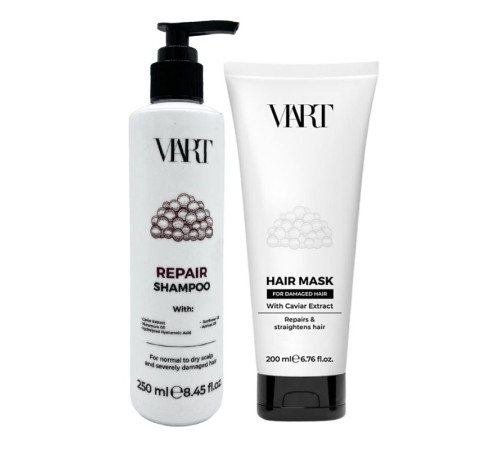 Набір VIART DUO with Caviar Extract шампунь і маска для відновлення і розгладжування волосся, 250+200 мл