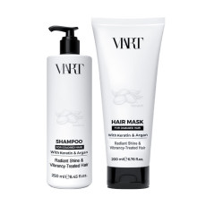 Набір VIART with Keratin & Argan Oil шампунь і маска для фарборваного і пошкодженого волосся, 250+200 мл