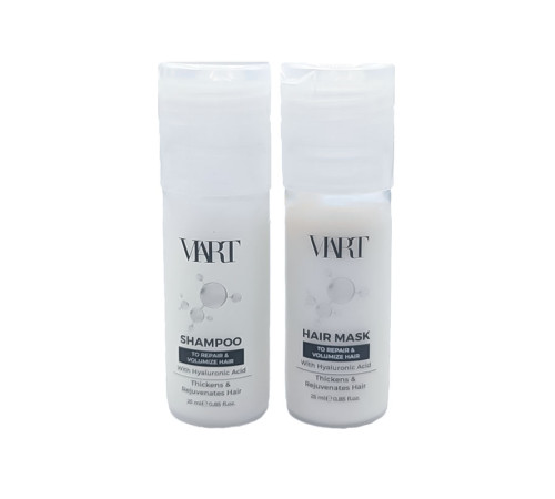 Набір VIART DUO with Hyaluronic Acid шампунь і маска для відновлення та об'єму тонкого волосся, пробники 2x25 мл