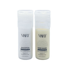 Набір VIART DUO with Caviar Extract шампунь і маска для відновлення і розгладжування волосся, пробники 2x25 мл