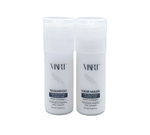 Набір VIART DUO with Collagen шампунь і маска  для легкого розчісування пошкодженого волосся, пробники 2x25 мл
