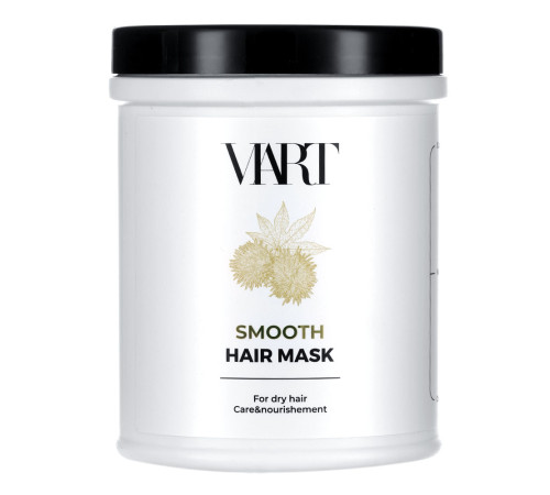 Відновлююча маска VIART Hair Mask with Castor Oil для зволоження і живлення сухого волосся, 1000 мл