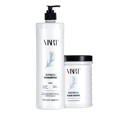 Набір проти випадіння VIART DUO with Rosemary Oil шампунь і маска для для сухого і нормального волосся, 2х1000 мл