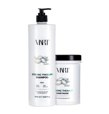 Набір VIART with Keratin & Argan Oil шампунь і маска для фарборваного і пошкодженого волосся, 2х1000 мл