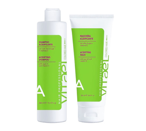 Набір Vitael Colored Hair Acidifying шампунь та маска для фарбованого волосся, 300/250 мл