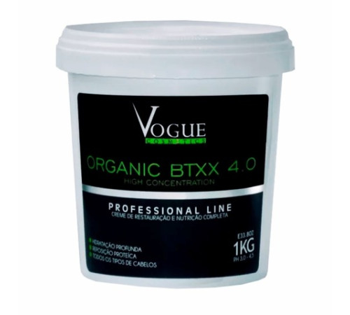 Ботокс для волосся Vogue Cosmetics btox Organico Btxx 4.0, 1000 мл (заводська)