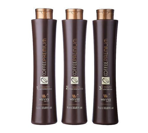 Набір кератину Wennoz Brasil (Honma Tokyo) Coffee Premium Keratin, 3х1000 мл (заводські)
