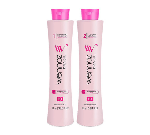 Набор бoтoкca Wennoz Brasil (Honma Tokyo) B.Tox Strawberry для разглаживания волос, 2х100 г (разлив)