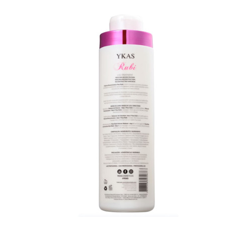 Фінішна маска Ykas Rubi Mask Step 3 для зволоження та живлення волосся, 500 г (розлив)