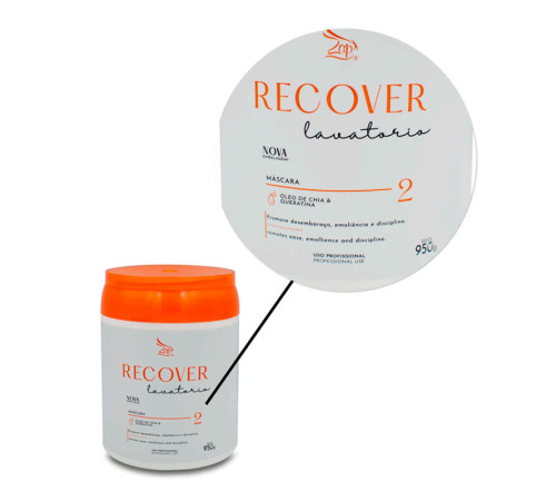 Професійна маска Zap Lavatory Recover Mask для відновлення сухого волосся, 500 г (розлив)