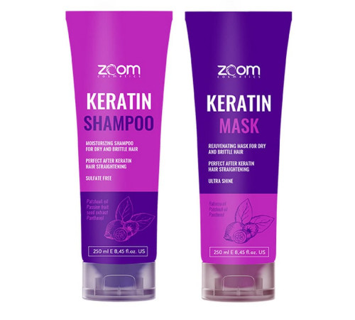 Набор для домашнего ухода за волосами ZOOM Keratin Shampoo + Mask